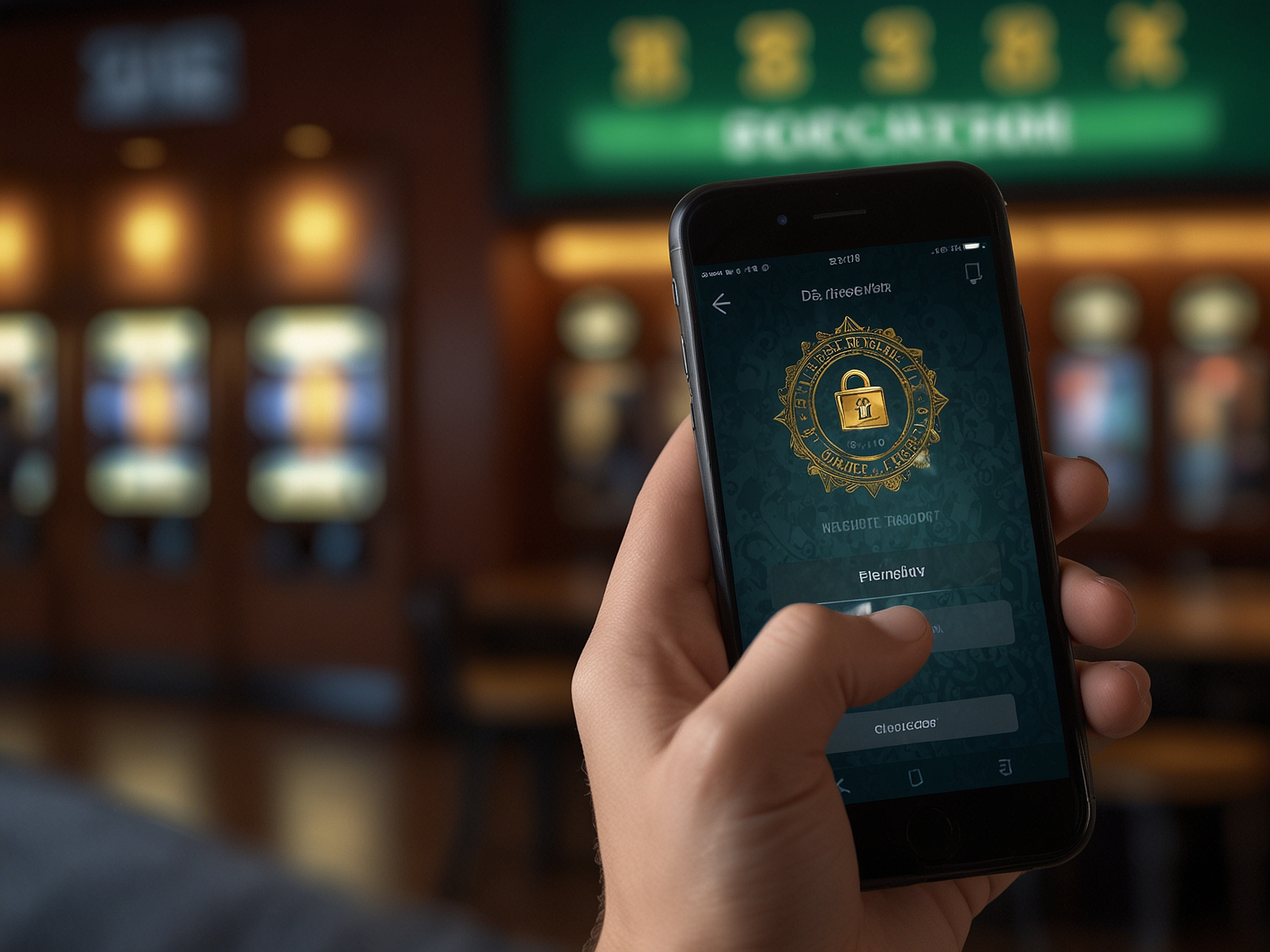 Secure login hero with padlock and mobile