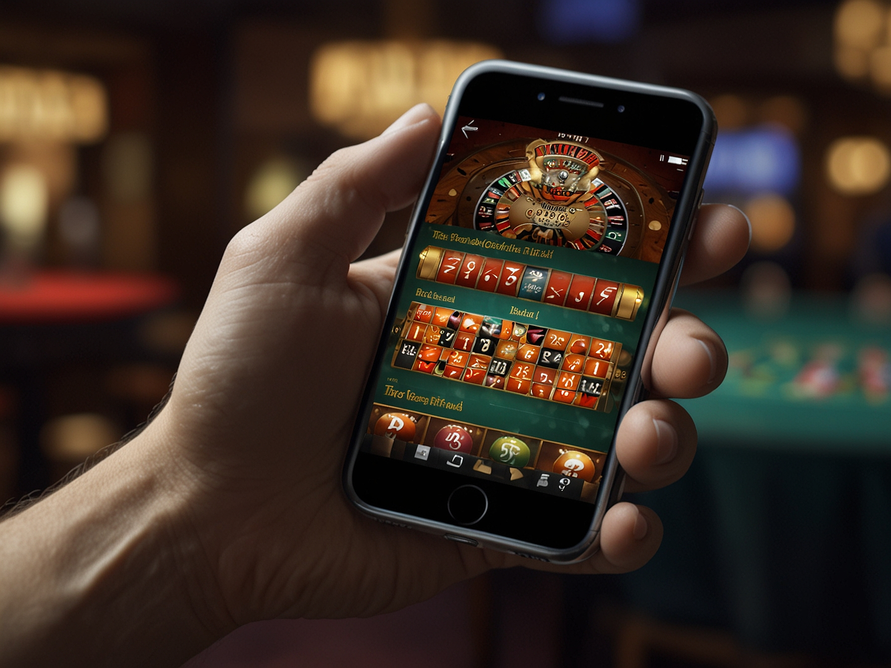 Mobile site banner with smartphone and games