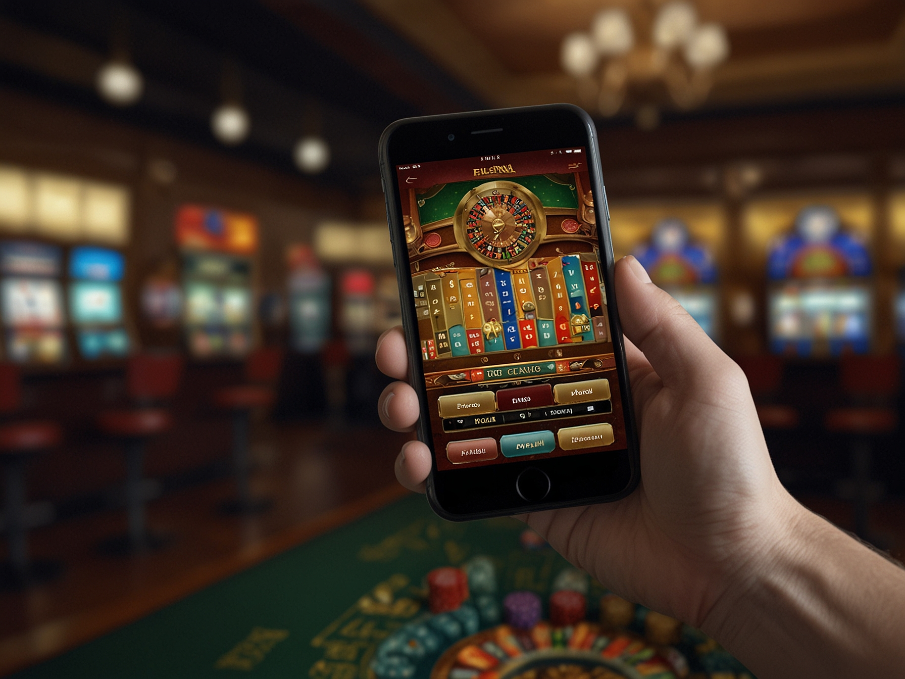 Mobile web hero showing casino site on smartphone